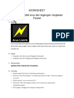 Worksheet Ayo Selidiki Sifat Arus Dan Tegangan Rangkaian Paralel