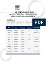 Declara retenciones IAE calendario 2021