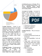 Areas of Professional Education: Assessment in Learning - Assessment For