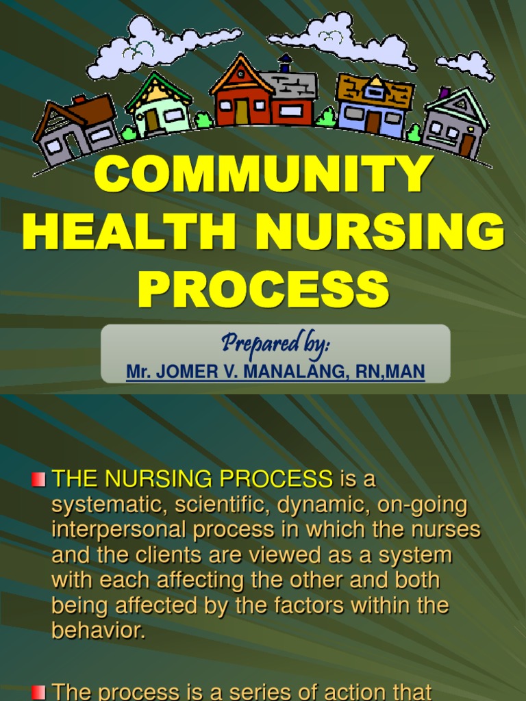 Community Health Nursing Process Guide | PDF | Demography | Epidemiology