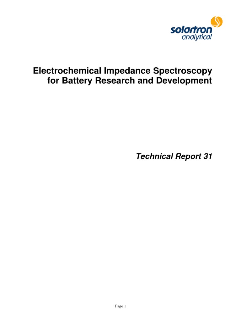 Technote 31 Electrochemical Impedance Spectroscopy EIS For Battery ...