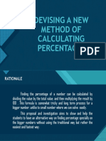 Devising A New Method of Calculating Percentages