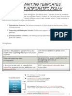 Toefl Writing Templates