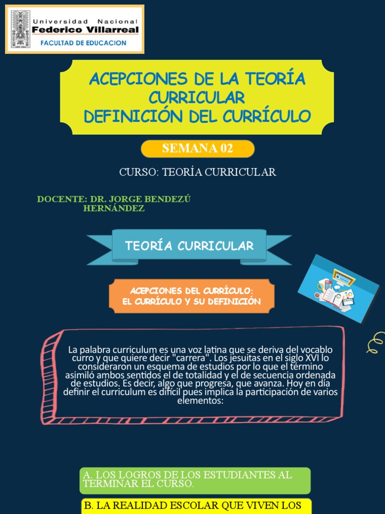 Semana 02 - Teoría Curricular | PDF | Plan de estudios | Aprendizaje