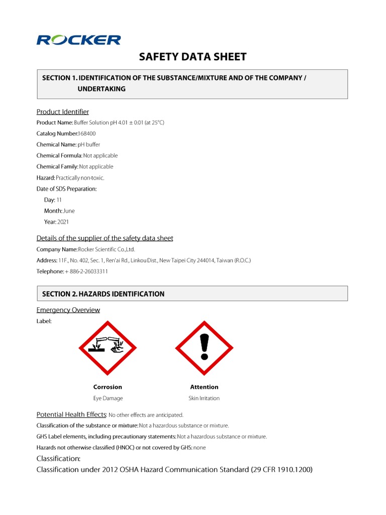 Safety Data Sheet PH4.0120210611 PDF
