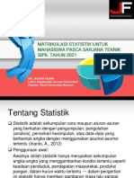 Matrikulasi Statistik S2 Teknik Sipil 2021