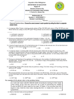 Davao City National High School Mathematics 10 Quarter 1 Assessment