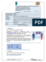 Ficha 2 Ingles 3ero Del 25 Al 29 de Octubre 2021