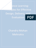 Distance Learning: Principles For Effective Design, Delivery, and Evaluation