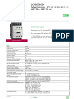 Product data sheet for TeSys D contactor LC1D098GD