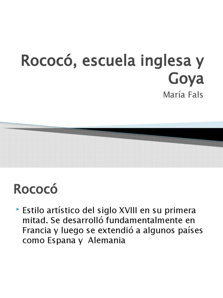 Goya y el Rococó en la Pintura | PDF | Pinturas | Francisco Goya