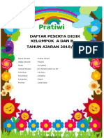 Daftar Peserta Kelompok A dan B Pratiwi School 2018/2019