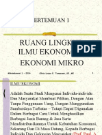 Pertemuan 1- Ruang Lingkup Ilmu Ekonomi Mikro