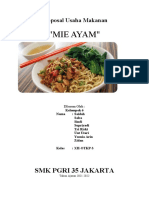 Proposal Usaha Mie Ayam