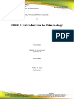 CRIM 1: Introduction To Criminology: Cabarroguis Campus