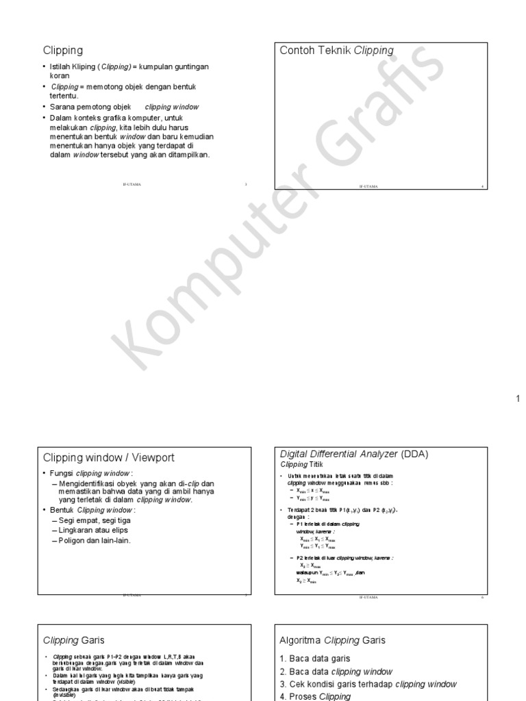 Algoritma Clipping dalam Grafika | PDF