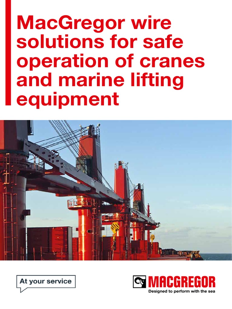 Macgregor Wire Solutions For Safe Operation of Cranes and Marine