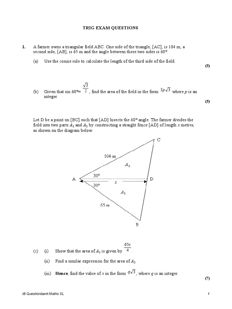 sin-and-cos-rule-exam-questions-pdf-sine-trigonometric-functions