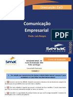 Fac Senac - Comunicação Empresarial. Unidade 2