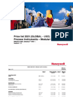 Price List 2021 (GLOBAL - USD) Process Instruments - Modular Control Solutions