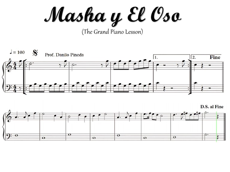 Masha y El Oso - The Grand Piano Lesson) | PDF