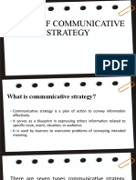 TYPES OF COMMUNICATIVE STRATEGIES