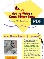 How To Write A Cause-Effect Essay