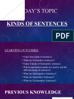 Kinds of Sentences Grade 6