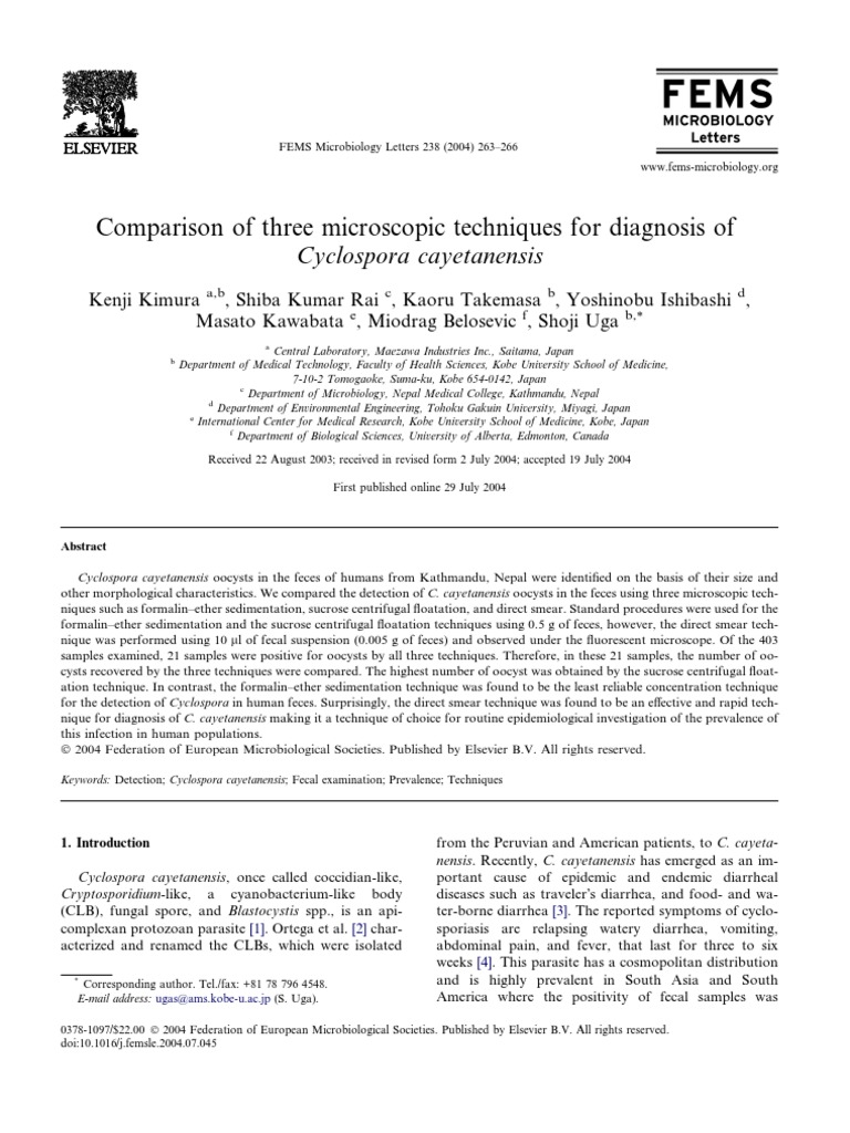 Comparison of Three Microscopic Techniques For Diagnosis | PDF | Biology