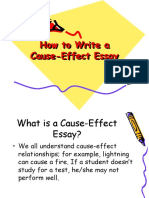 How To Write A Cause-Effect Essay