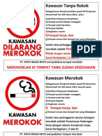 leaflet dilarang merokok