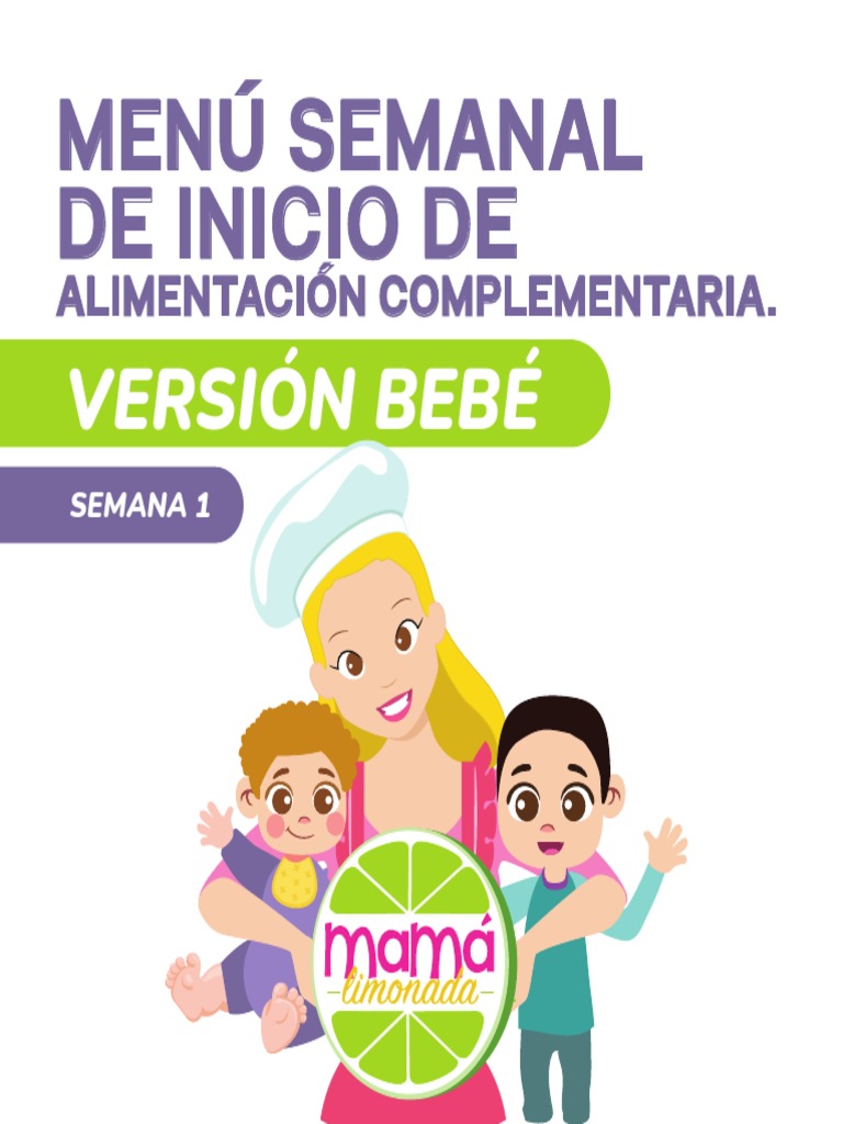Menú Semanal para Bebés 6-8 Meses | PDF | Almuerzo | Panes