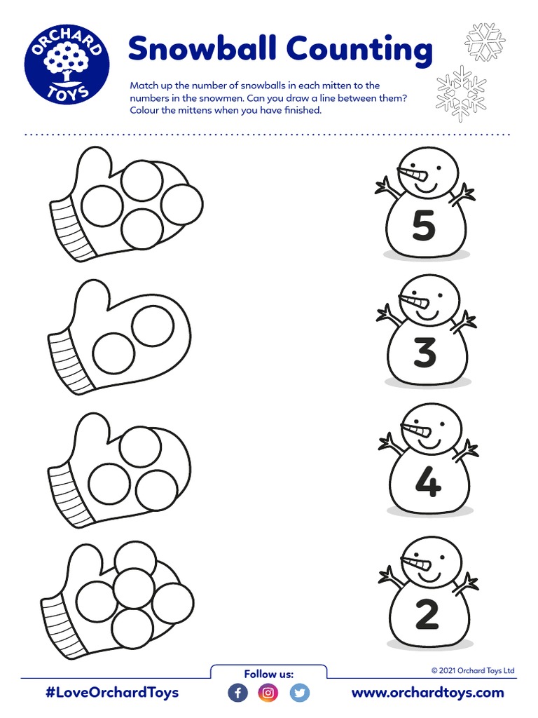 Snowball Counting Activity Sheet | PDF