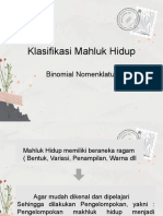 Klasifikasi Mahluk Hidup: Binomial Nomenklatur