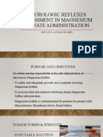 Neurologic Reflexes Assessment in Magnesium Sulfate Administration