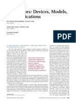 Memristors Devices Models and Applications Scanning the Issue