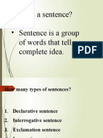 What Is A Sentence? - Sentence Is A Group of Words That Tell Complete Idea