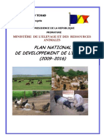 Plan National de Developpement de L'elevage Tchad 2016