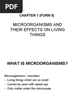 Microorganisms and Their Effects On Living Things: Chapter 1 (Form 5)