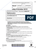 01b Core Mathematics 12 October 2019