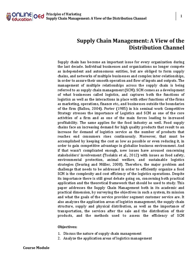 Week 013Module Supply Chain Management A View of The Distribution