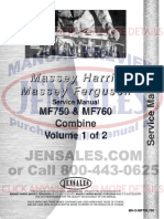 Massey Ferguson Combine Service Manual MH S mf750 760