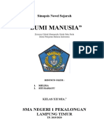 436775980 Sinopsis Novel Sejarah BUMI MANUSIA Docx