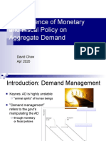 The Influence of Monetary and Fiscal Policy On Aggregate Demand