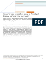 Genome-Wide Association Study of Arabidopsis Thaliana Leaf Microbial Community