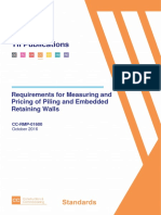 Requirements For Measuring and Pricing of Piling and Embedded Retaining Walls