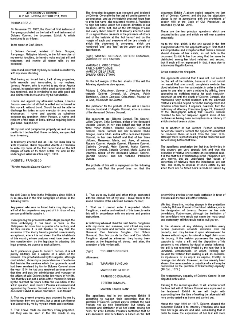 Set 2 3RD Half | PDF | Will And Testament | Probate