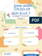 Laguna Under COVID-19 Alert Level 3: Submitted By: Group 2