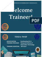 Welcome Trainees!: Teksquad Institute of Information Technology