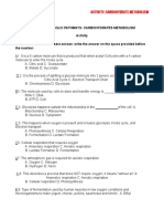 Carbohydrate Metabolism Activity